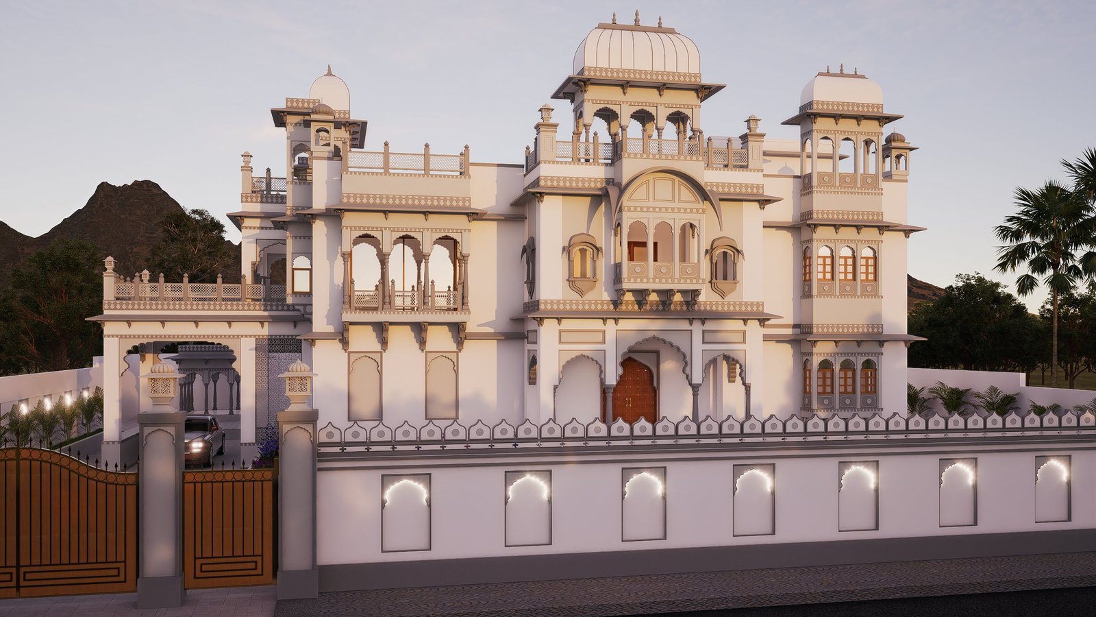 A sunlit heritage haveli